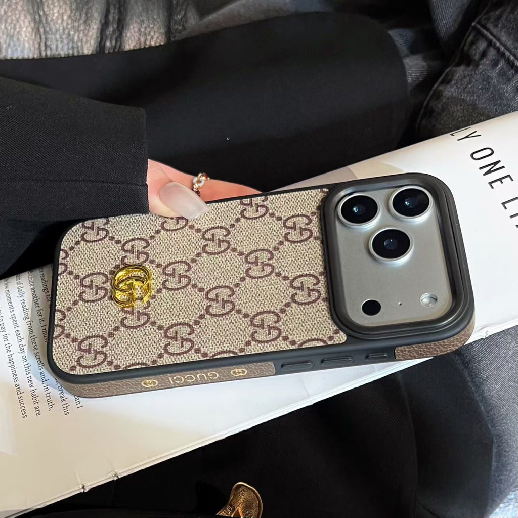 Luxury iPhone Case with Interchangeable Camera Lens Frames