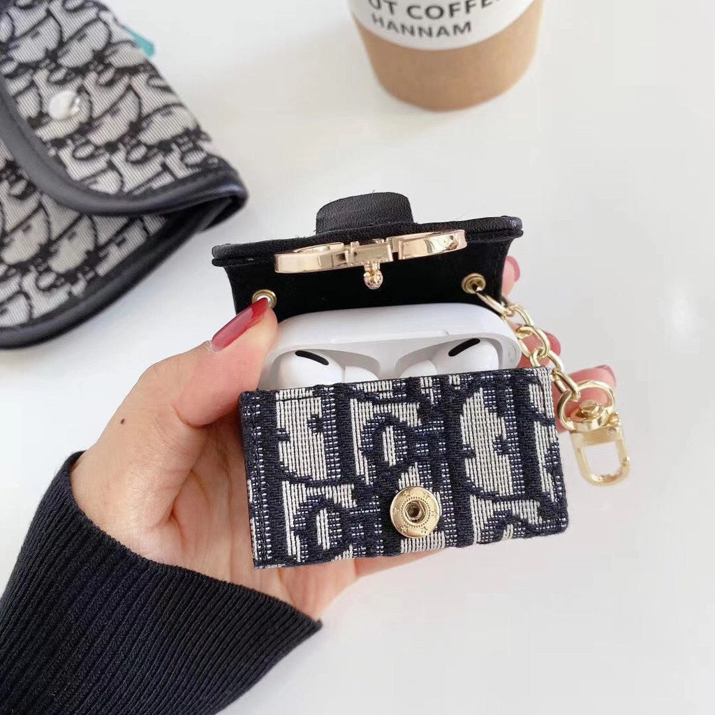 Vintage Monogram Mini Pouch with Gold Clip
