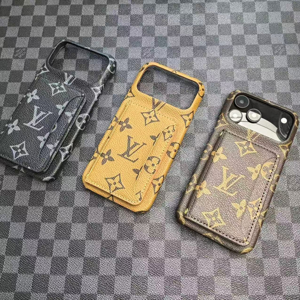 Monogram Leather Phone Case For iPhone 13-17 Series