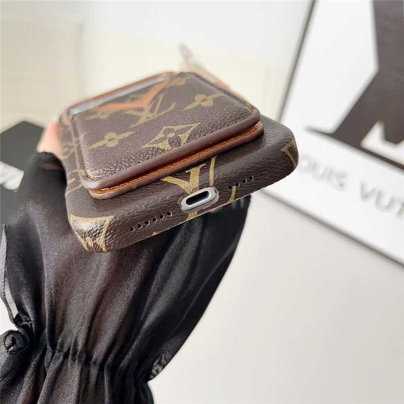 Leather Card Holder Phone Case For iPhone 13-17