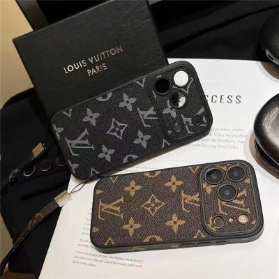 Phone Monogram Case with Strap For iPhone 17 /16 /15 /14