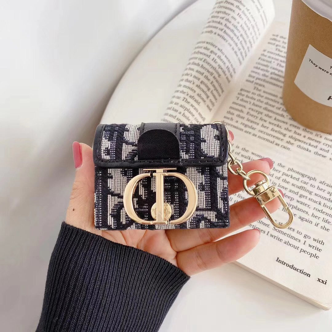 Vintage Monogram Mini Pouch with Gold Clip