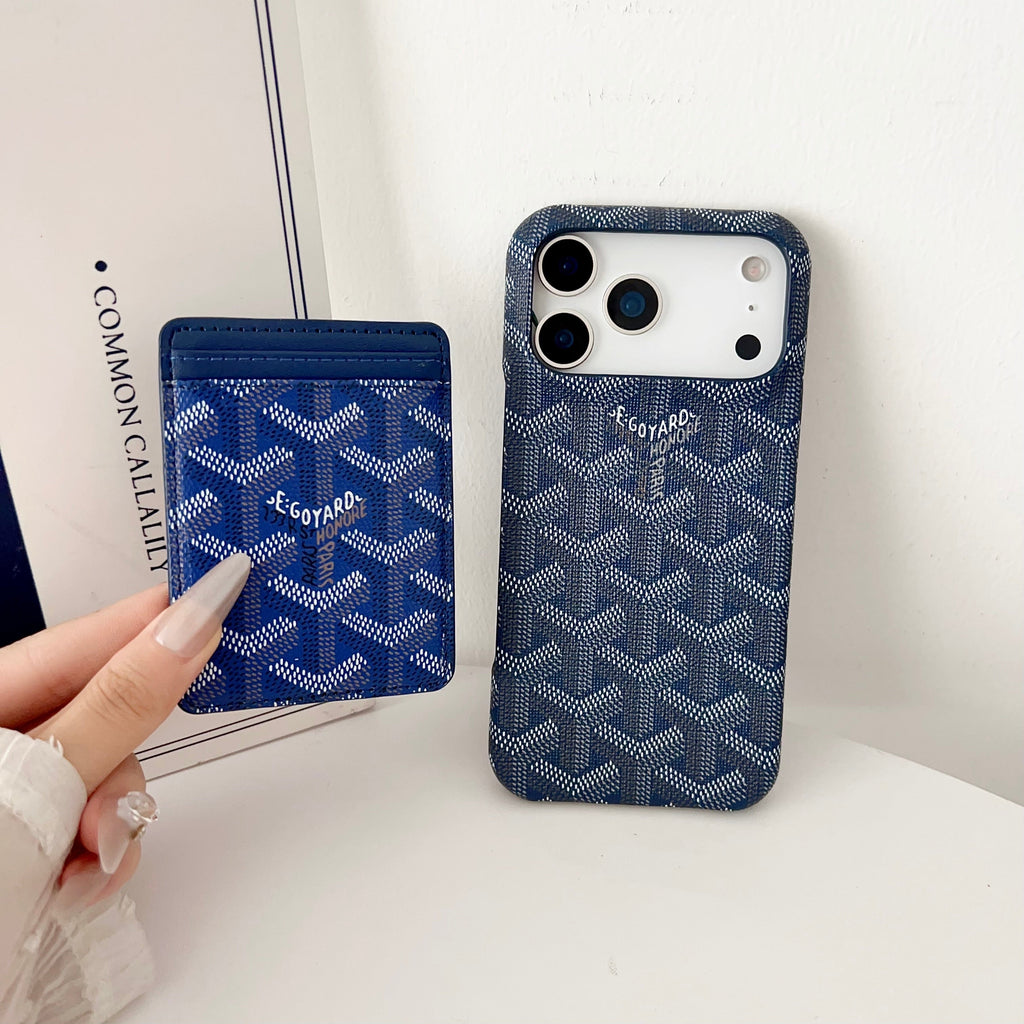 Luxury GY Magnetic iPhone Case with Matching Card Holder