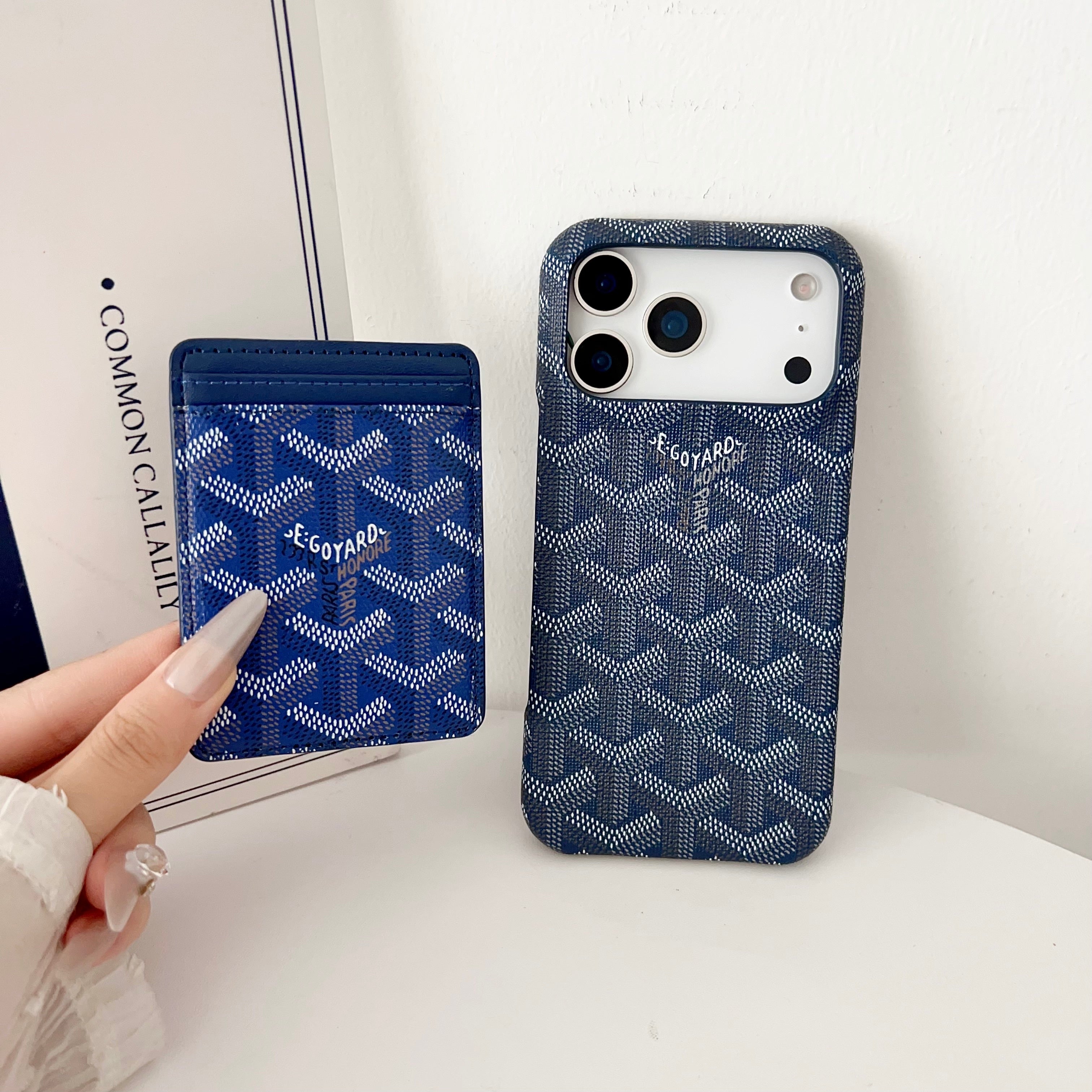 Luxury GY Magnetic iPhone Case with Matching Card Holder