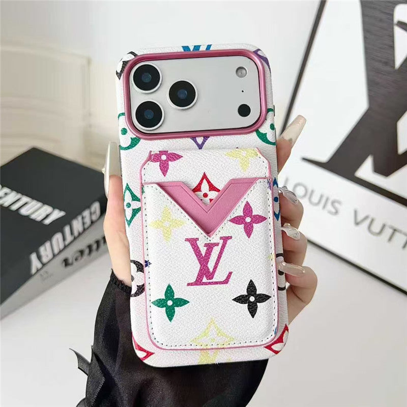Leather Card Holder Phone Case For iPhone 13-17