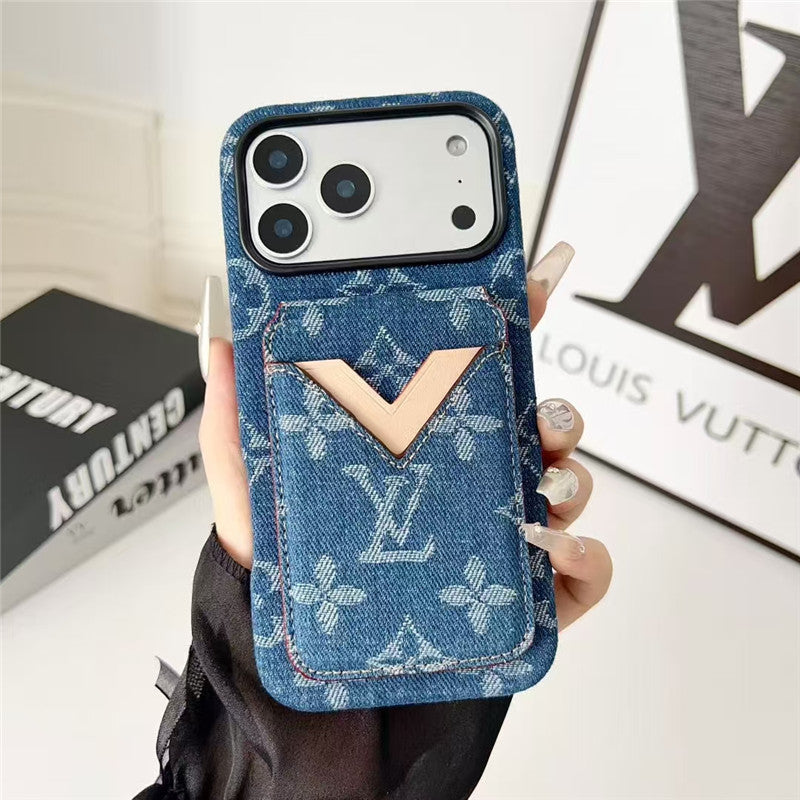 Leather Card Holder Phone Case For iPhone 13-17