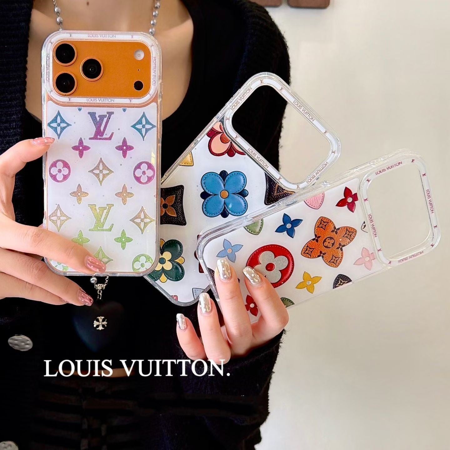 Multicolor Monogram White Case iPhone