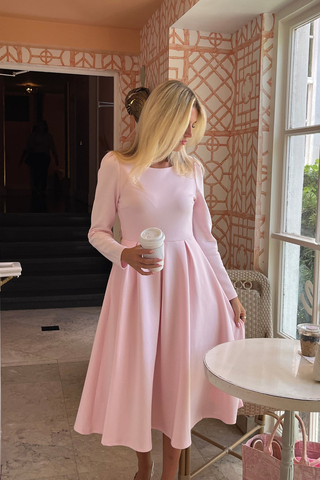 Luxuii Fall Elegant Crewneck Swing A Line Wedding Party Dress