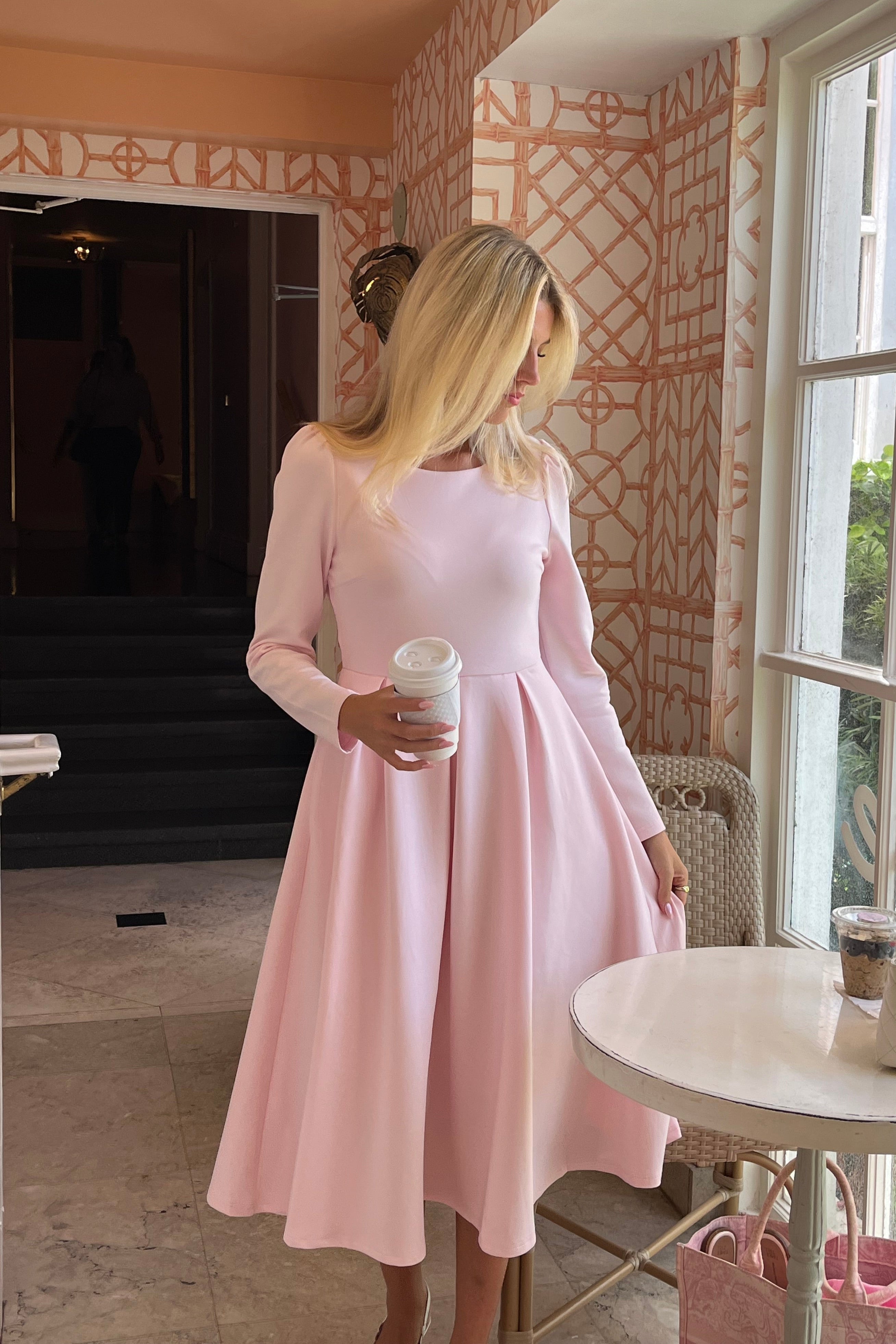 Luxuii Fall Elegant Crewneck Swing A Line Wedding Party Dress