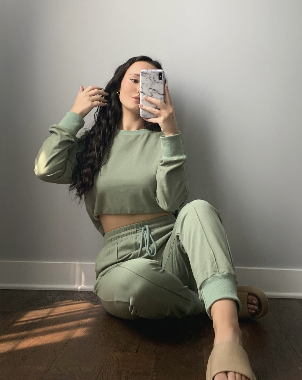 Luxuii Crop Top Jogger 2PC Lounge Sets