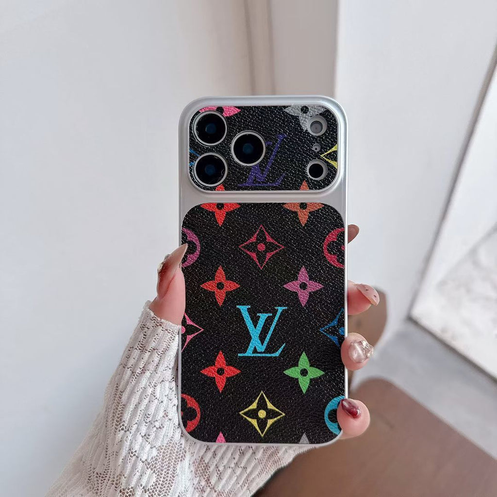 Multicolor Monogram LV-Style Phone Case for iPhone 13-17