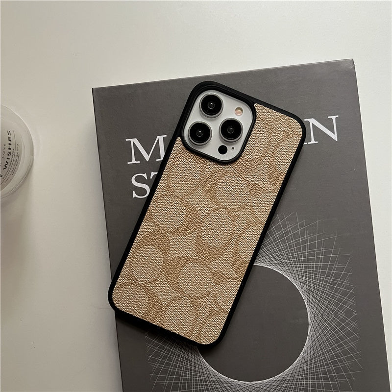 Classic Monogram Leather-Look Protective iPhone Case