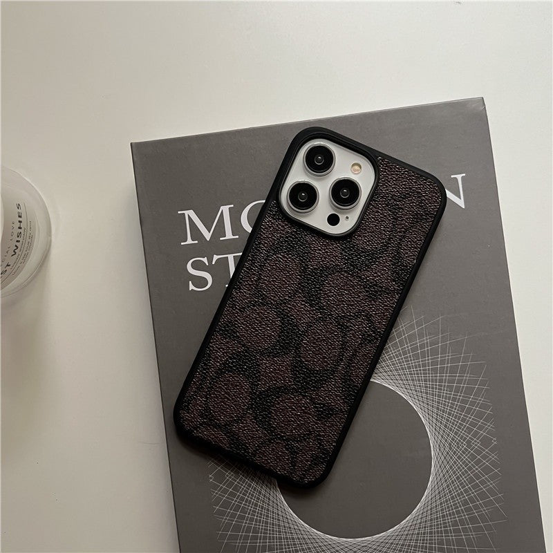 Classic Monogram Leather-Look Protective iPhone Case