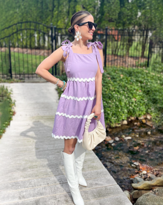 Luxuii Spaghetti Straps Smocked Backless Flowy Mini Dress